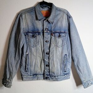 Levi Strauss Distressed Denim Jean Jacket